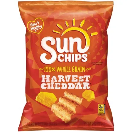 SunChipsÂ® Harvest Cheddar Flavored Whole Grain Snacks, 7 oz. Bag