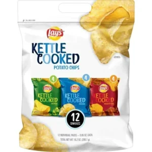 Lay's Kettle Cooked Potato Chips Variety Pack, 12 Count, 0.85 oz. Bags