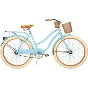 "Huffy 26"" Nel Lusso Womens' Cruiser Bike with Basket, Blue"