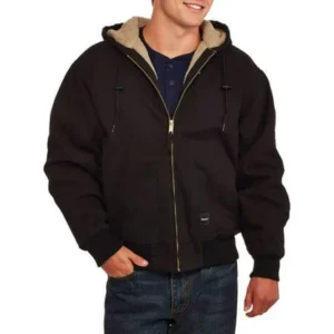 Walls Men's Washed Duck Sherpa Lined Hooded Jacket