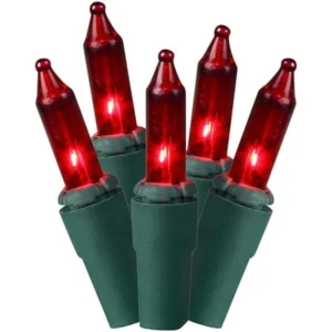 Holiday Time 65.7 ft, 300 Count Red Incandescent Mini String Christmas Lights