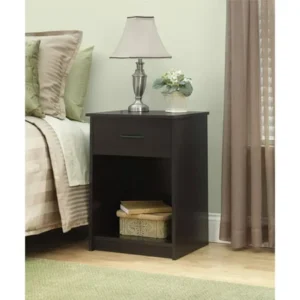 Mainstays 1-Drawer Nightstand / End Table, Espresso