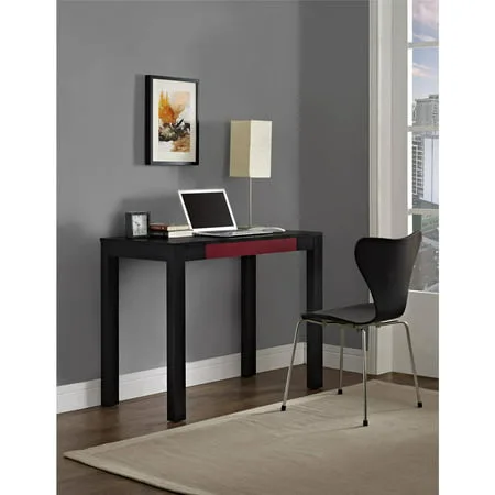 Parsons Desk With Colored Drawer, Multiple Colors
