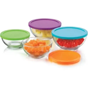 Libbey 8pc Moderno Bowls with lids
