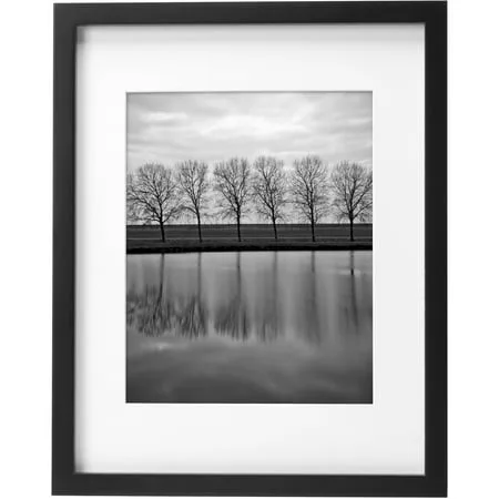 Better Homes & Gardens Gallery Picture Frame 11" x 14", Matted for 8" x 10", Black