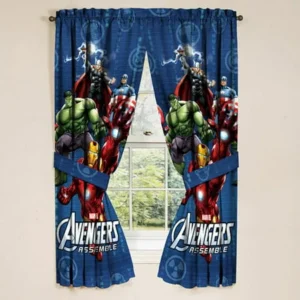 Avengers Boys Bedroom Curtains, Set of 2