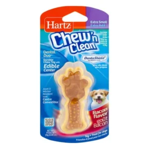 Hartz Chew 'n Clean Extra Small Dog Treat Bacon, 0.88 OZ