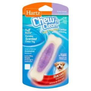 Hartz Chew'n Clean Tuff Bone Extra Small Durable Bacon Scented Chew Toy