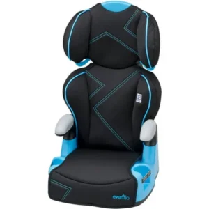 Evenflo AMP High Back Booster Car Seat, Blue Angles