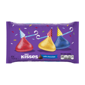 Hershey's Kisses Milk Chocolate Colored Birthday Candy, 11 Oz.