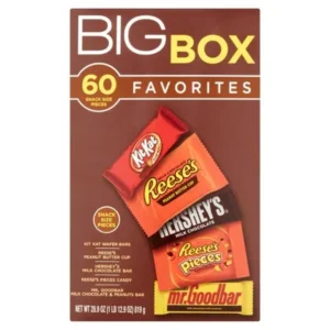 Hershey's Big Box Favorites Snack Size Candy Pieces, 60 ct, 28.9 oz Bag