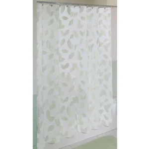 Modern Leaf Shower Curtain, Peridot
