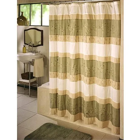 Ex-Cell Home Fashions Wasabi Fabric Shower Curtain