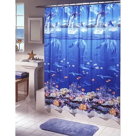 Ex-Cell Home Fashions Sea Life Vinyl Shower Curtain