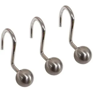 Excell Ball Shower Curtain Hooks, Set of 12