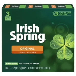 Irish Spring Original, Deodorant Bar Soap, 3.7 Ounce, 3 Bar Pack