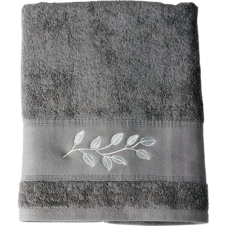Mainstays Silver Leaves Bath Towel Collection