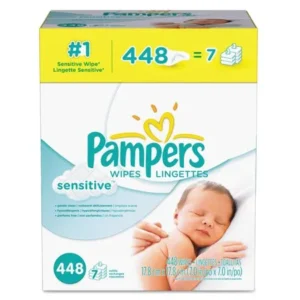 Pampers Sensitive Baby Wipes Refills, 7 packs of 48 (448 count)