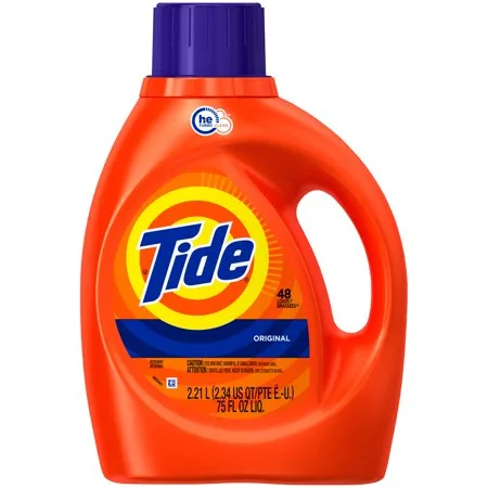 Tide HE Turbo Clean Liquid Laundry Detergent, Original, 48 Loads 75 fl oz