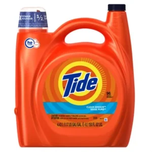 Tide HE Turbo Clean Liquid Laundry Detergent , Clean Breeze Scent , 150 oz , 96 loads