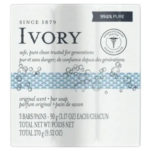 Ivory Bar Soap Original Scent 3.17oz, 3 count