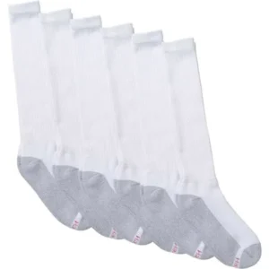 Hanes Men's FreshIQ Comfort Toe Over the Calf Tube Socks 6-Pack