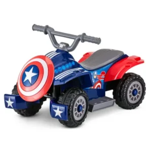 Marvelâ€™s Captain America Toddler Quad, 6-Volt Ride-On Toy by Kid Trax (styles may vary)