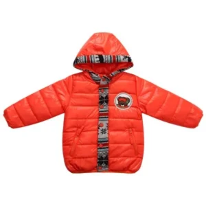 Richie House Little Boys Red Padded Snowboarder Teddy Patch Winter Jacket 2/3