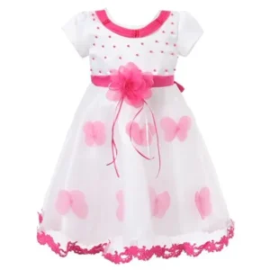 Richie House Girls' Princess Dress with Flowers RH1389