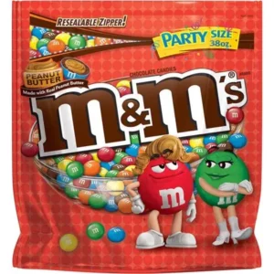 M's Peanut Butter Chocolate Candy, Party Size, 38 Oz