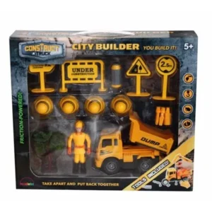 Construct A Truck-On The Job Set-Dump. Take the truck apart&put it back together+Friction powered+Role playing toys (like 3-toys-in-1!) Awesome award winning set that encourages creativity!