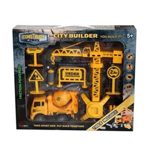 Construct A Truck-City Builder Set-Mixer. Create a construction site, take the truck apart&put it back together+Friction powered(3-toys-in-1!) Awesome award winning set that encourages creativity!