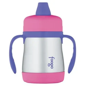 THERMOS FOOGO 7OZ SIPPY CUP W/ HANDLES PINK/PURPLE