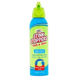 Odor Eaters Stink Stoppers for Kids and Teens, Odor-Killing Dry Spray, 4 Oz