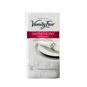 Vanity Fair 3-ply Disposable Tablecovers - 2 Count - Paper Tablecloth
