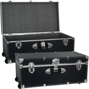 Seward Trunk Collegiate Collection Footlocker Trunk 25 Gal. Wood Storage Box with Handles, Multiple Colors