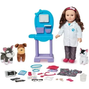 "My Life As 18"" Doll of the Year Vet Doll Play Set, Caucasian with Brown Hair"