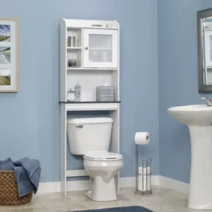 Sauder Caraway Space Saver Bathroom Cabinet, Soft White