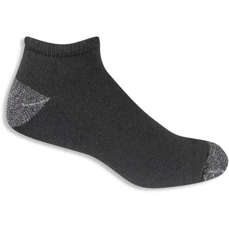 Starter Big and Tall Men's Black Low Cut Socks, 6-Pack