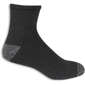 Starter Big and Tall Men's Black Ankle Socks, 6-Pack