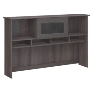"Bush Furniture Cabot Collection 60"" Hutch, Heather Gray, Desk Sold Separately"