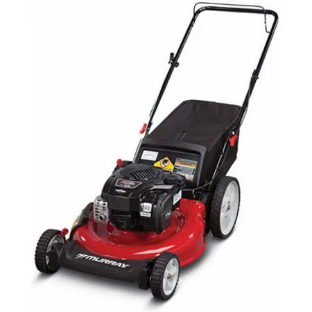 "Murray 21"" Gas Push Lawn Mower with Side Discharge, Mulching, Rear Bag and Rear High Wheel"
