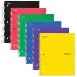 Five Star Wirebound 3-Subject Notebook, College Ruled, Color Choice Will Vary (11195)