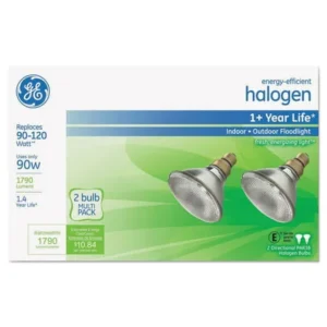 GE Energy-Efficient Halogen 90 Watt PAR38 Floodlight, 2/Pack