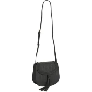 Women's Tunnel Crossbody Handbag with Tassel