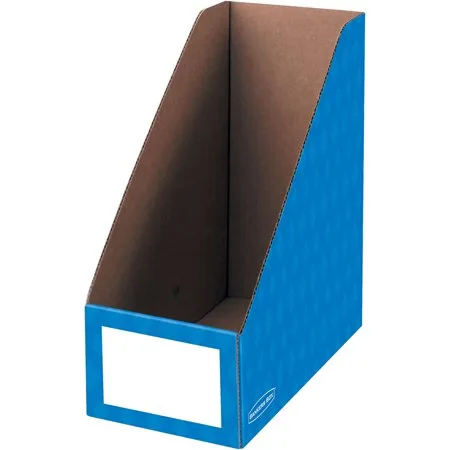 Fellowes Banker's Box 6" Magazine File Holder, Blue, 3pk