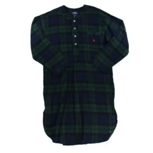 Polo Ralph Lauren NEW Blue Mens Size Medium M Plaid Long Nightshirt