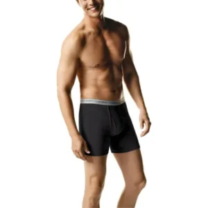 Hanes Men's Black Gray Boxer Brief, Super Value 7 Pack