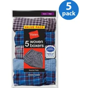 Men's 5 Pack Fashion Plaid Boxer