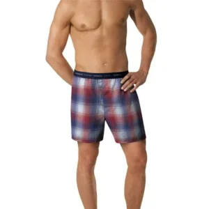 Men's FreshIQ Comfort Flex Exposed Waistband Plaid Boxer 5-Pack